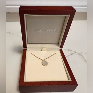 Argento Vivo Gold Mother-of-Pearl Halo Necklace